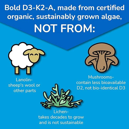 D3-K2-A, Liquid Vitamin Complex, Vegan Vitamin D3 from K2 (MK7) (MK7) and 1 FL (30mL)