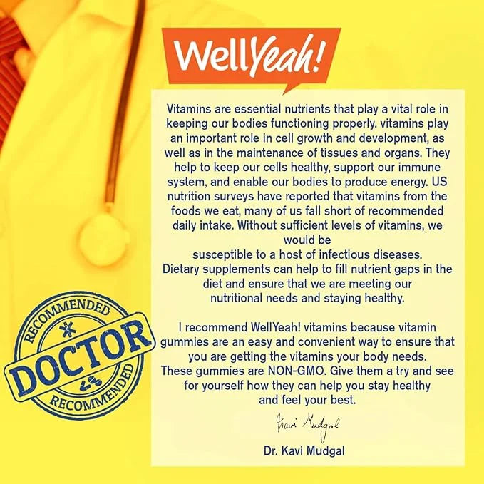 Calcium 500mg + Vitamin D3 1000 (25 mcg) 60 Gummies