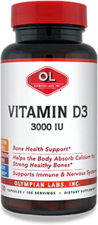 Olympian Labs Vitamin D3 3000 Iu 100 Capsules