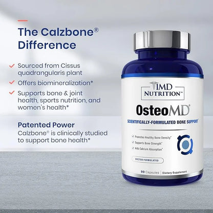 1MD Nutrition OsteoMD for Comprehensive Bone Support D3 & K2 | 180 Capsules (2-Pack)