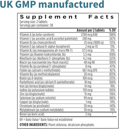 Advanced Women's Multivitamin, Methylated Folate 60 Tablets,