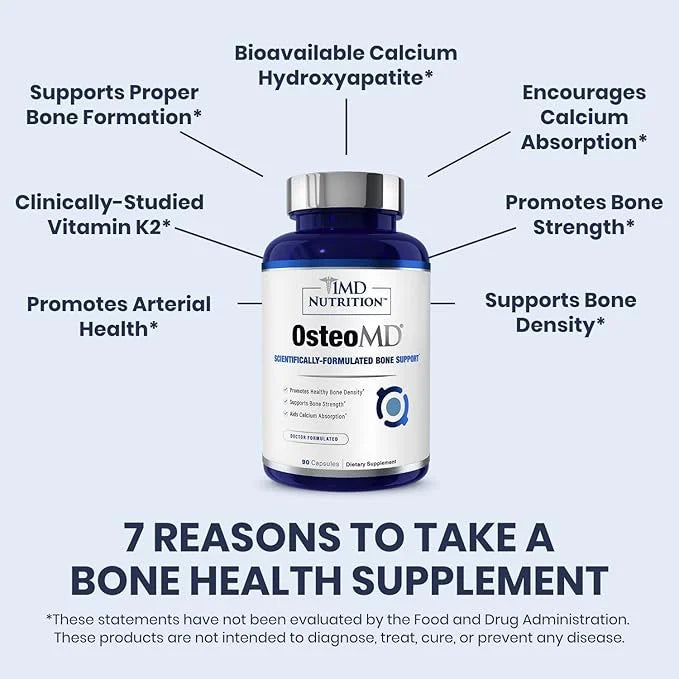 1MD Nutrition OsteoMD for Comprehensive Support D3 & K2-90 Capsules
