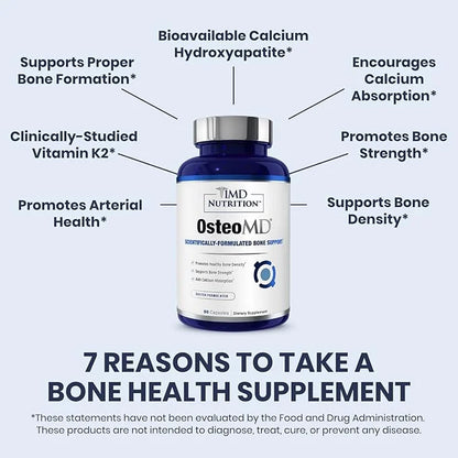 1MD Nutrition OsteoMD for Comprehensive Support D3 & K2-90 Capsules
