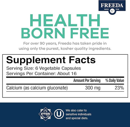 Freeda Calcium Gluconate (100 Capsules)