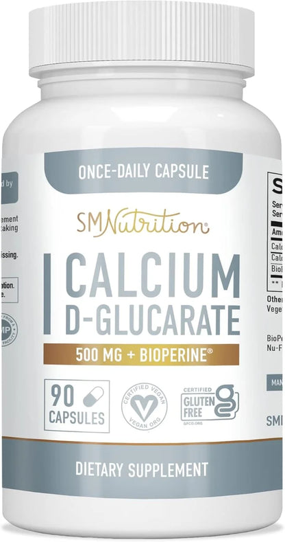 Calcium D-Glucarate | 500mg | CDG 90 Ct. (3-Month Supply)