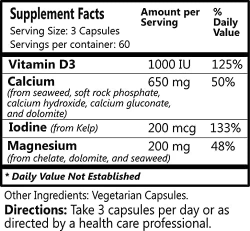 Daily Manufacturing Ocean Elements™ (Calcium & D3) 180 180 Vegetarian
