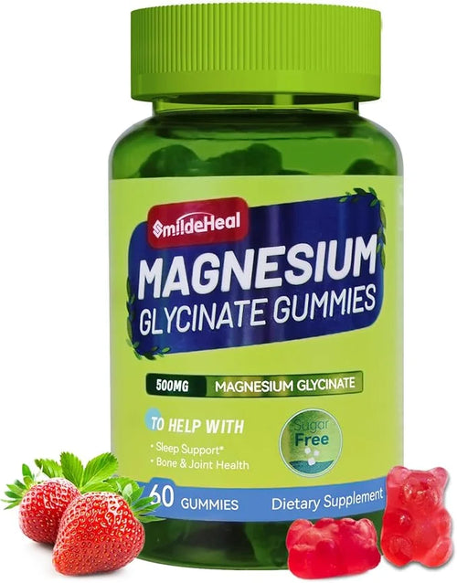 Magnesium Glycinate Gummies 500mg with L-Threonate 300mg B6, CoQ10 CoQ10 - 60 Gummies