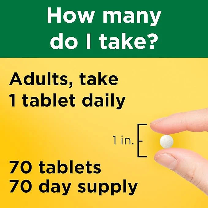 Nature Made Super Vitamin D Immune D3, Selenium, 70 Tablets, 70 Day