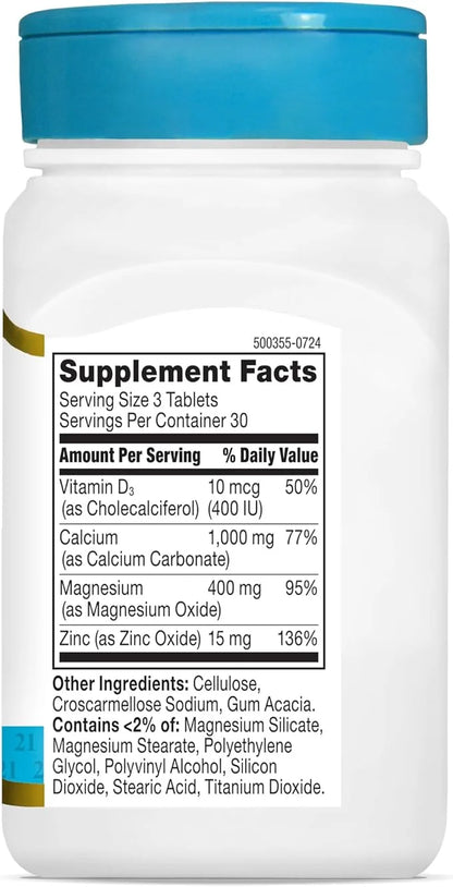 21st Century Cal Mag Zinc +D 90 Count