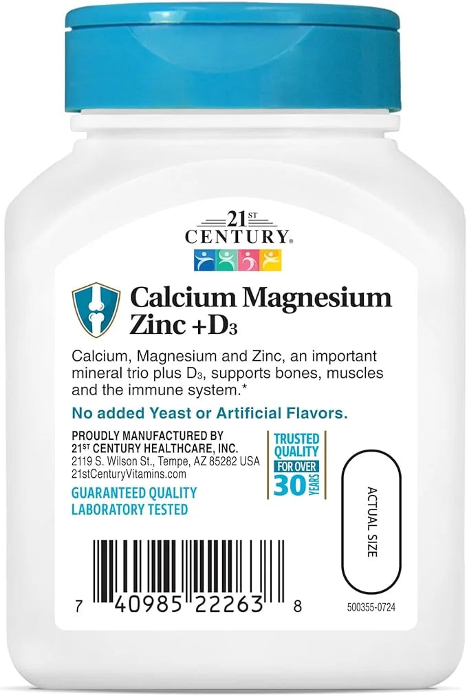 21st Century Cal Mag Zinc +D 90 Count