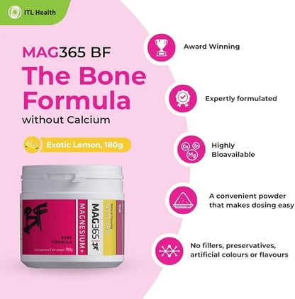 MAG365 Magnesium | ITL Health | B6, D3, D3, K2 K2 | 180g Powder