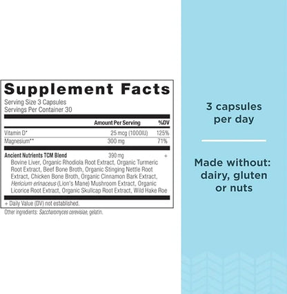 Magnesium Supplement by Ancient Nutrition, Magnesium 300mg with 90 Capsules