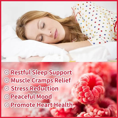 90 CT Magnesium Glycinate Gummies 1000mg B6, CoQ10 CoQ10 for 90 Raspberry