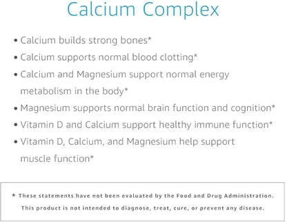 Amazon Elements Calcium Complex with Vitamin 250 mg (3 per 195 Capsules 2)