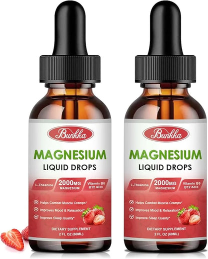 (2 Pack) Magnesium Glycinate 500mg Supplement,