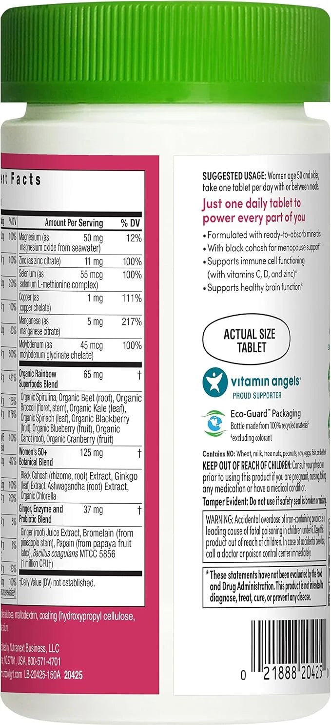 Rainbow Light Multivitamin for Women 50+, 50+ Multivitamin 150 Tablets