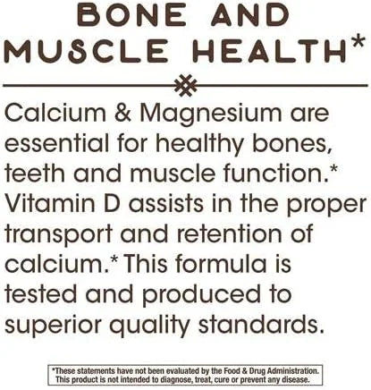 Nature’s Way Calcium-Magnesium-Vitamin D3 250 Capsules 2)