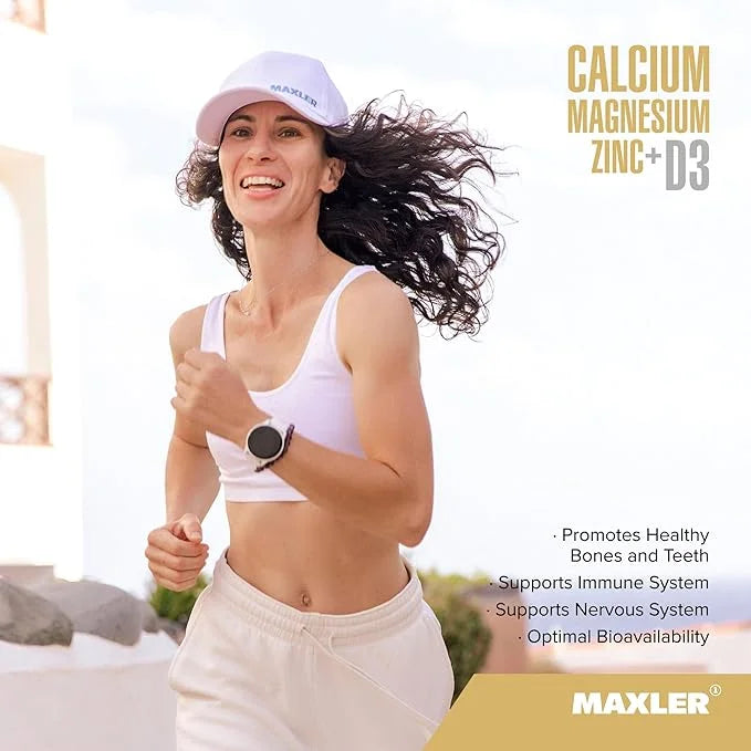 Maxler Calcium Magnesium Zinc Plus Vitamin D3 1000mg Magnesium 600mg Zinc 15mg Vitamin D3 600IU 600IU - 90 Calcium D3 Tablets