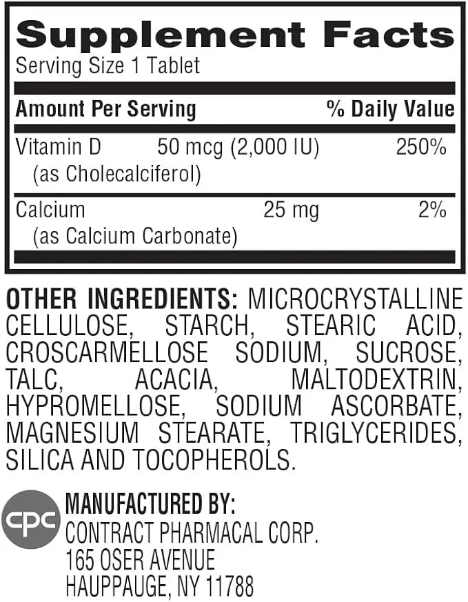 Earth's Splendor Vitamin D 2,000 IU 75 Count