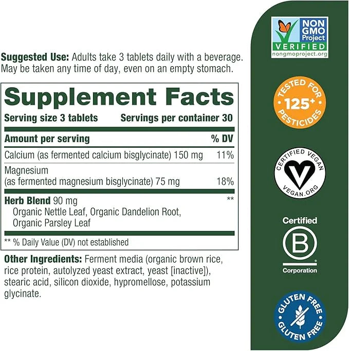 MegaFood Calcium Magnesium Supplement 90 Tabs (30 Servings)