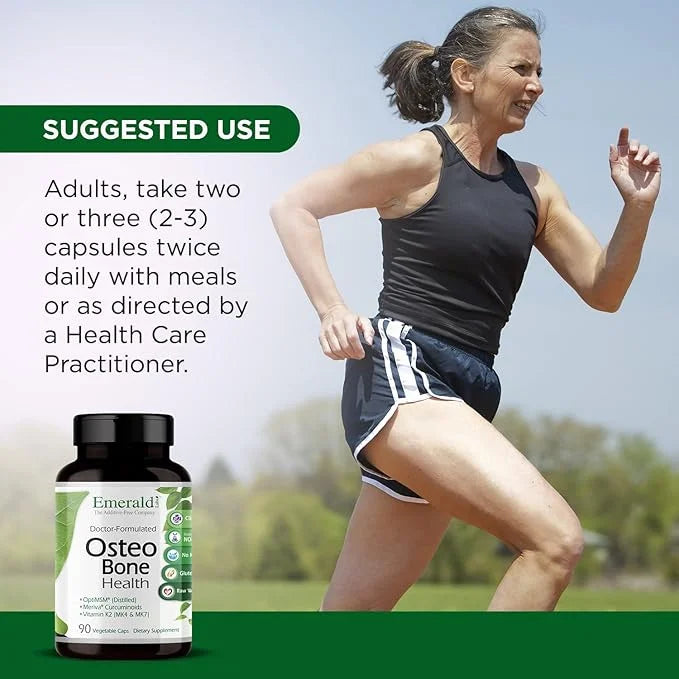 EMERALD LABS Osteo Bone Health D3, K2, K2, Calcium, 90 Vegetable