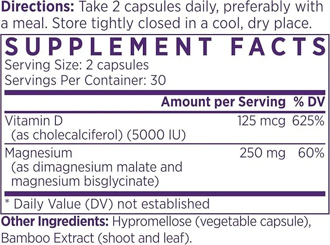 NAOMI Activated Vitamin D3 5000 IU (125 mcg) 60 Veggie 30 Day