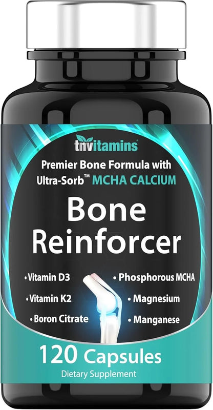 Bone Reinforcer (120 Capsules) MCHA Calcium D3, Magnesium, K2, Boron