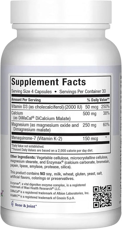 500 mg Calcium Supplement with Vitamin D3 (2000 (2000 IU), (250 mg) K2 (150 (150 mcg) 120 Capsules