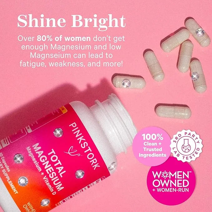 Pink Stork Magnesium Supplement for Women 60 capsules