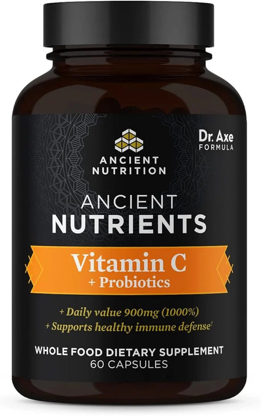 Ancient Nutrition Probiotics and Vitamin C 30 Servings