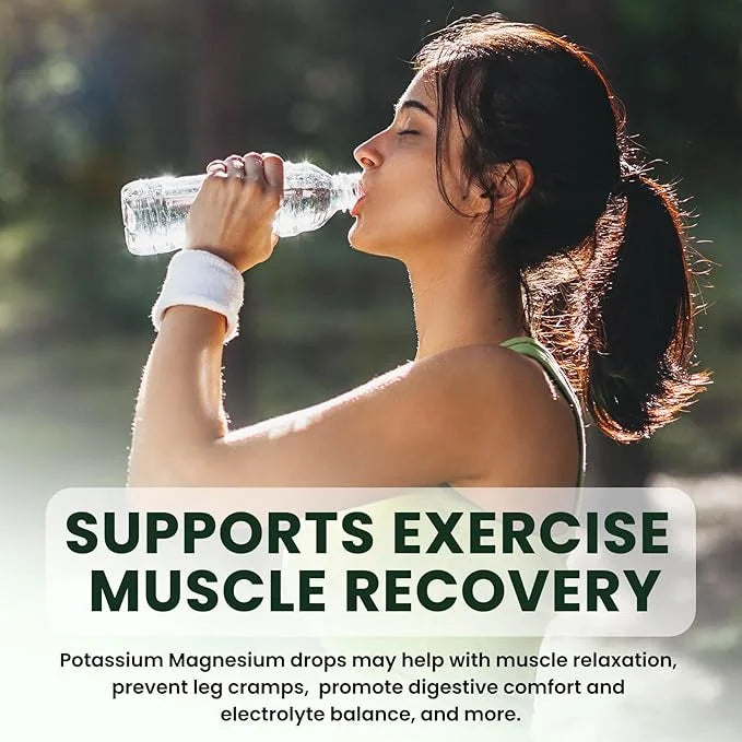 Potassium Magnesium Citrate Supplement, Liquid Magnesium 500mg with D3, B6, B6, B12, B12, CoQ10 CoQ10 - 2 fl