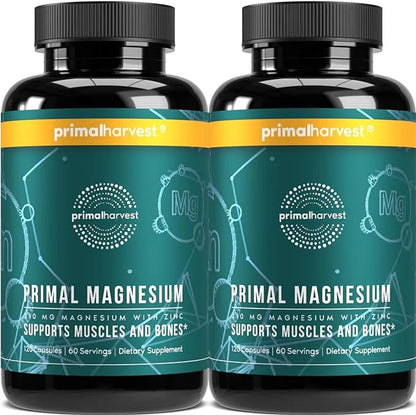 2 Pack, Magnesium Supplement Complex 310mg 120 Capsules