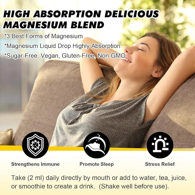 Magnesium Glycinate 500mg Complex, Magnesium Liquid D3, Zinc
