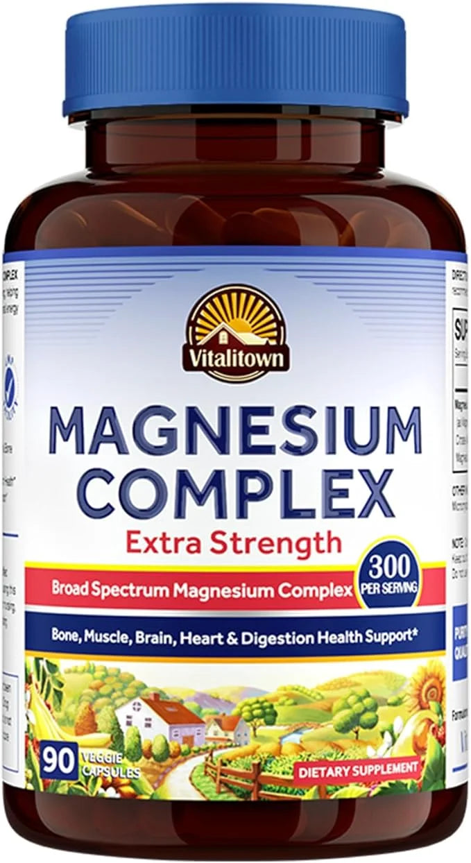 Vitalitown Magnesium Complex Supplement 300mg Elemental 90 Vegan