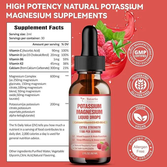 Potassium Magnesium Supplement Triple Complex Magnesium