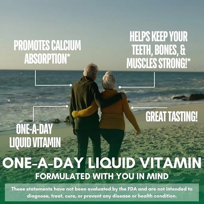 Premium Liquid Calcium Magnesium Citrate D3 – 98% Absorption 32oz, 64 64 Serv