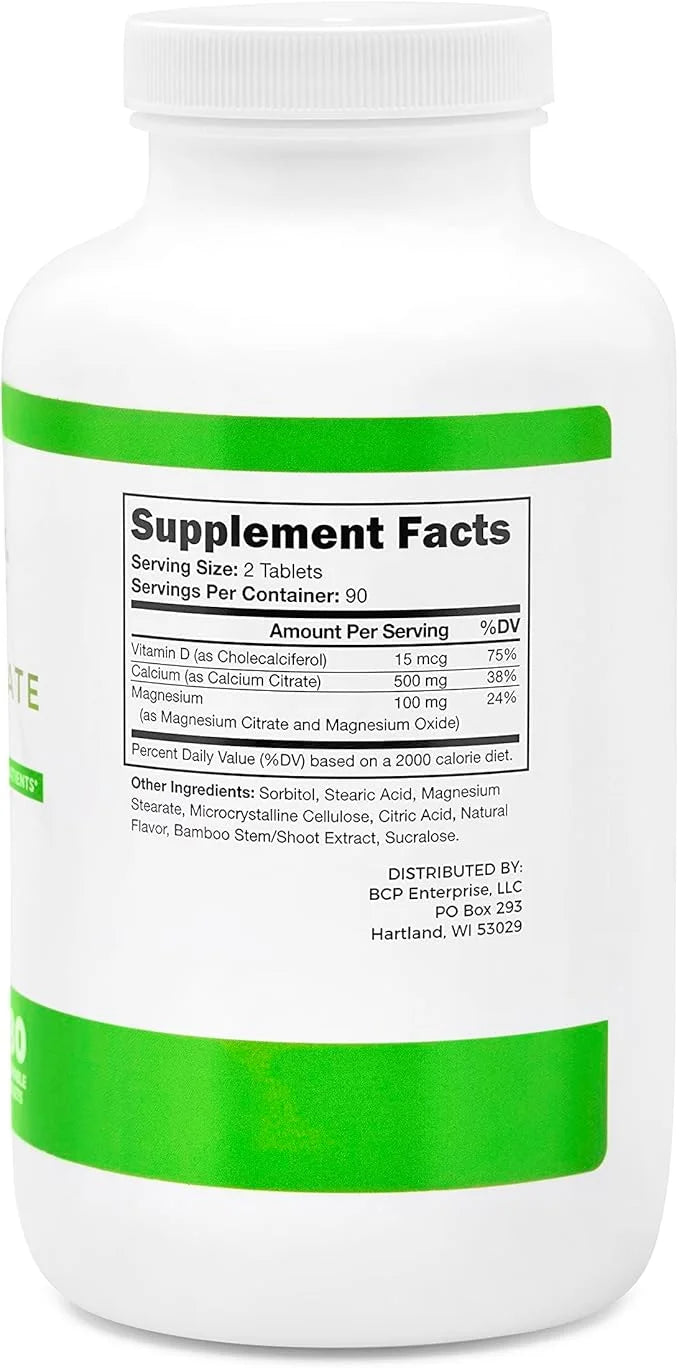 BariSlim Bariatric Calcium Citrate with Magnesium 500mg Calcium