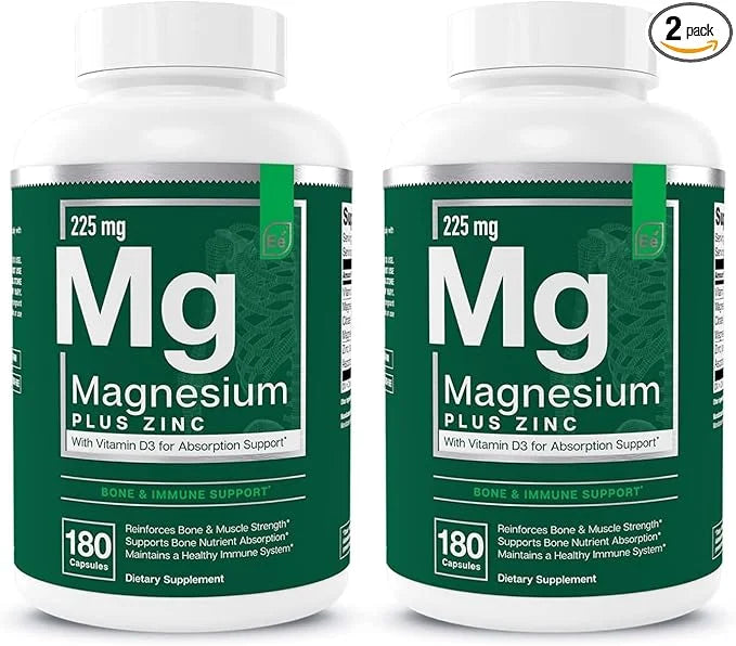 Essential Elements Magnesium & Zinc D3 for 200mg - 6 Month