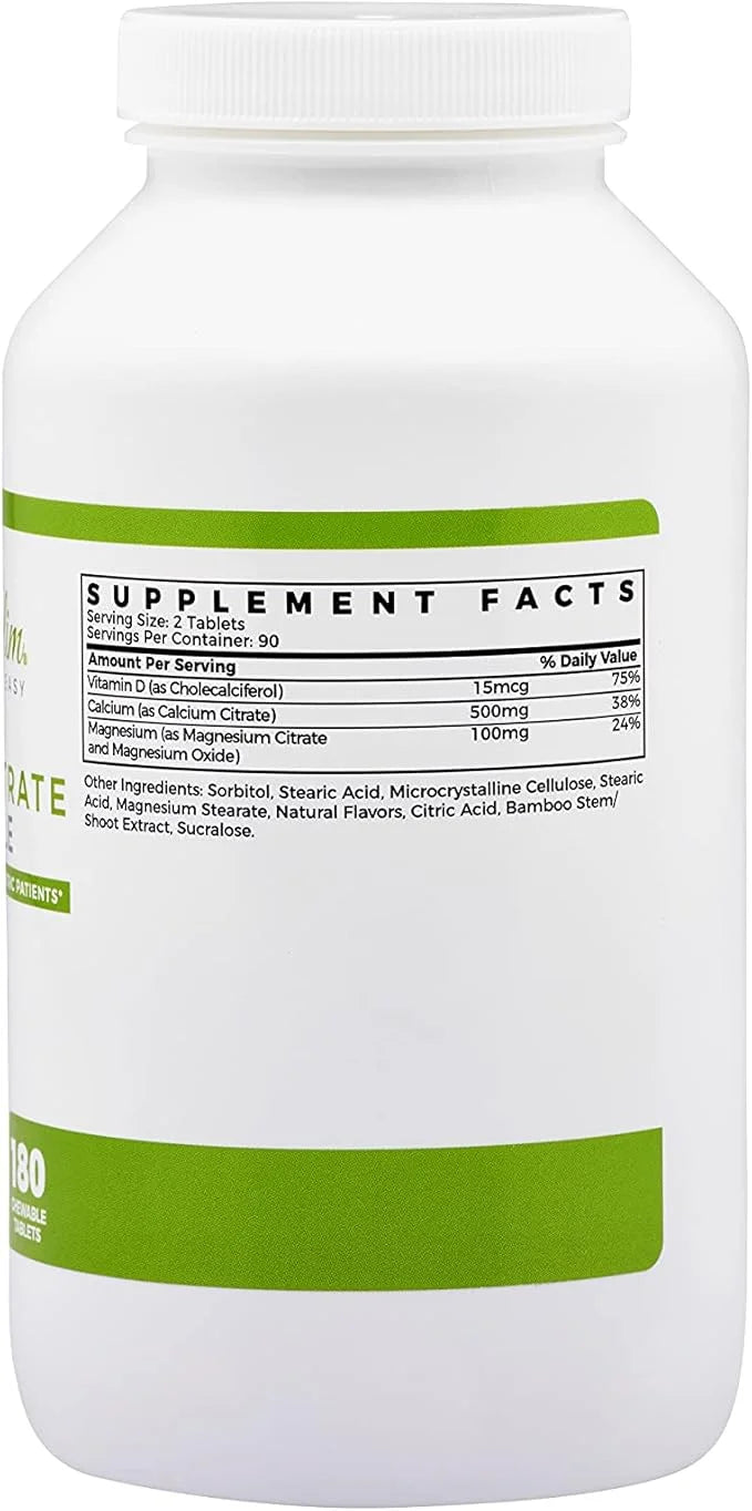 BariSlim Bariatric Calcium Citrate with Magnesium 500 mg (90 Servings)
