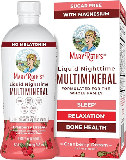 Nighttime Liquid Multimineral Sleep Supplement 4 Flavors 32 Servings
