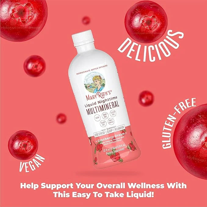 Nighttime Liquid Multimineral Sleep Supplement 4 Flavors 32 Servings