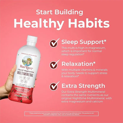 Nighttime Liquid Multimineral Sleep Supplement 4 Flavors 32 Servings