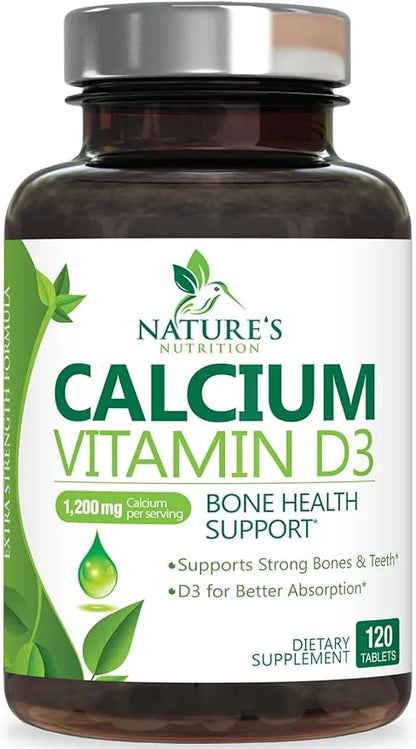 Calcium 1200 mg Plus Vitamin D3, 120 Tablets