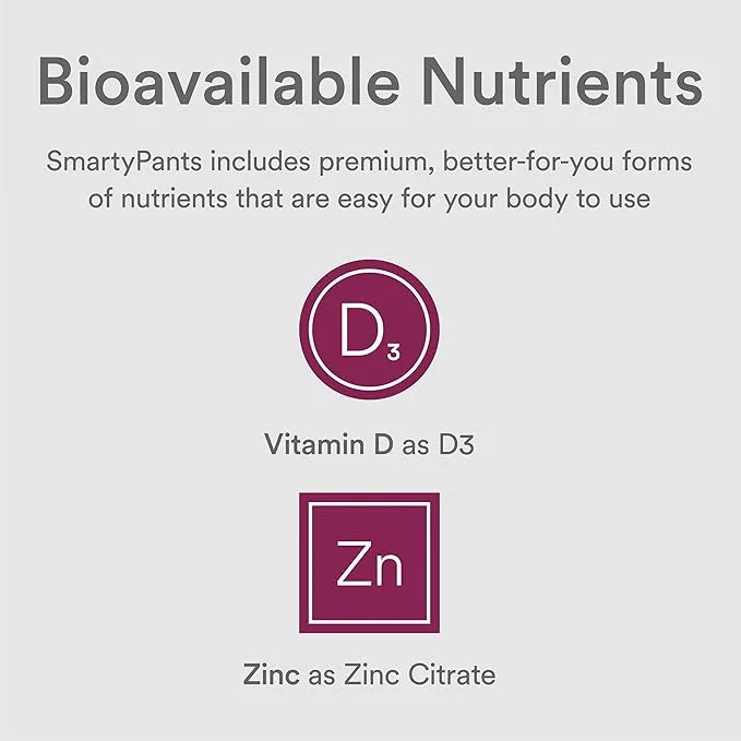 SmartyPants Mineral Chews: Magnesium Citrate & D3, Vitamin K2, Zinc 60 Count (30 Day