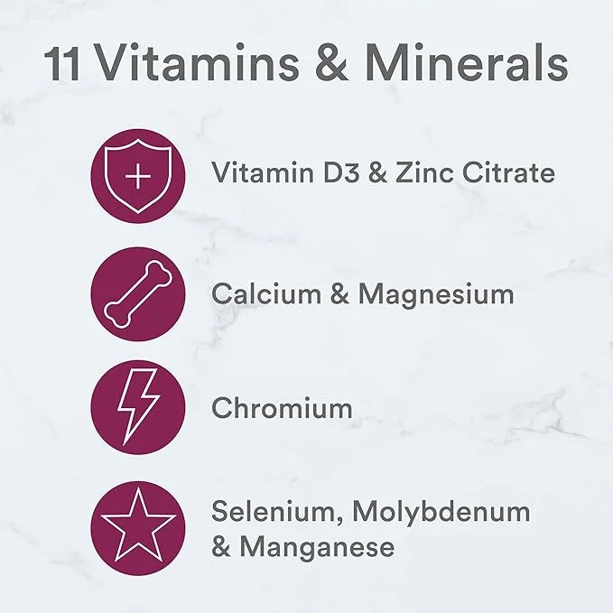SmartyPants Kids Mineral Chews: Magnesium Citrate D3, Vitamin K2, Zinc 60 Count (30 Day