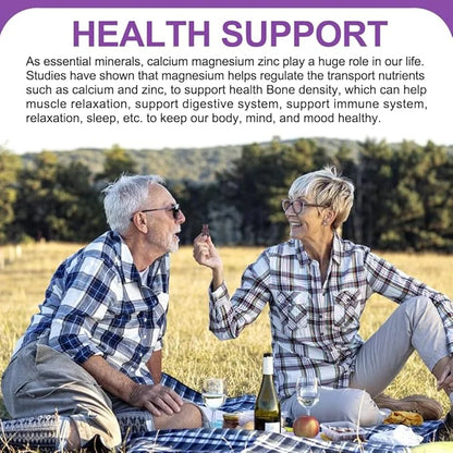 (2 Pack) Sugar Free Calcium Magnesium 2:1, Contains D3, Sea 120 Gummies