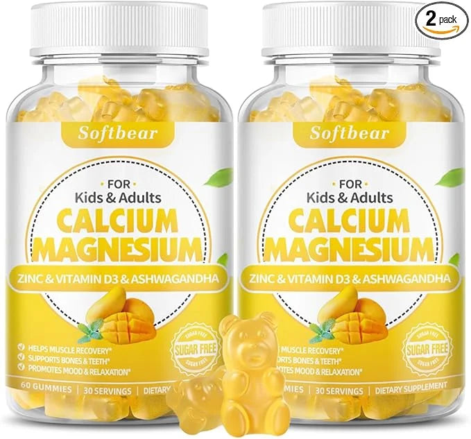 Calcium Magnesium Zinc Gummies for Women, D3 for 120 Gummies