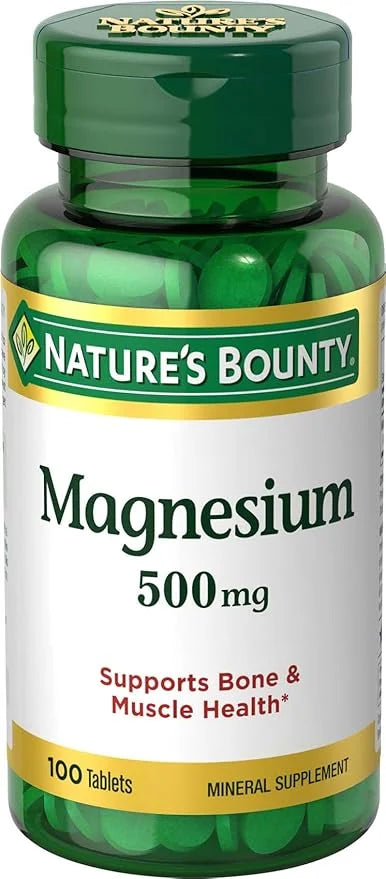 Nature's Bounty Magnesium, Mineral Supplement, Supports 500 mg, 100 Count