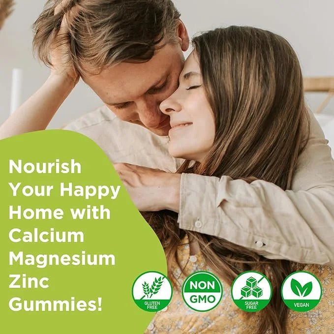 Calcium Magnesium Zinc Supplement with Vitamin D3, Sugar 60 Count