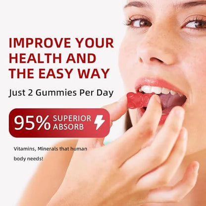 Calcium Magnesium Zinc Gummies for Women, 600 mg D3 for 60 Gummies